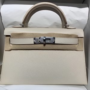 Hermès Kelly Sellier 20 Craie  10 Epsom W