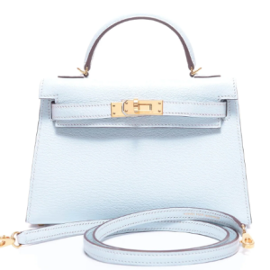 Hermès Kelly  20 Blue Brume T0 Chevre Myzore U