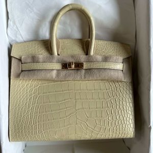 Hermès Birkin  20 Vanille Y1 Alligator Matt 2024 B