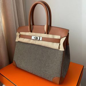 Hermès Birkin  30 Black 89, Desert 1D, Gold 37, White 01 Toile, Swift 2024 W