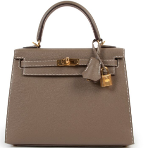 Hermès Kelly Sellier 25 Etoupe  18 Epsom B