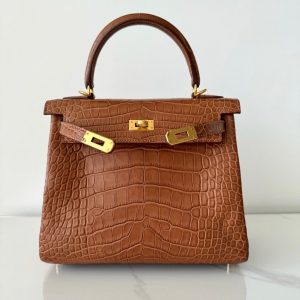 Hermès Kelly  25 Gold 37 Alligator Matt B