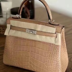 Hermès Kelly  25 Chai 0M Alligator Matt U