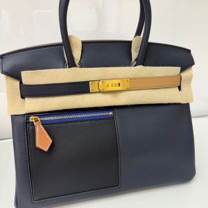 Hermès Birkin Colormatic 30 Black 89, Chai 0M, Etoupe  18, Gold 37, Navy 7U Swift U