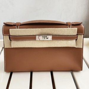 Hermès Kelly Pochette Gold 37 Swift U