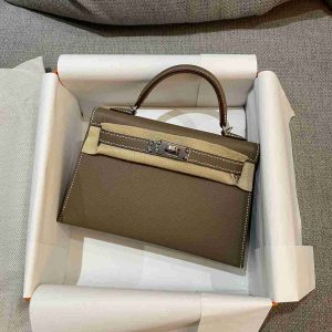 Hermès Kelly Sellier 20 Etoupe  18 Epsom B