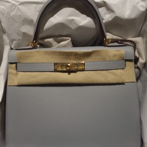 Hermès Kelly Sellier 28 Gris Mouette 4Z Epsom 2024