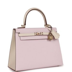 Hermès Kelly Sellier & HSS 25 Craie  10, Mauve Pale 09 Epsom 2024