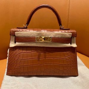 Hermès Kelly  20 Gold 37 Alligator Matt B