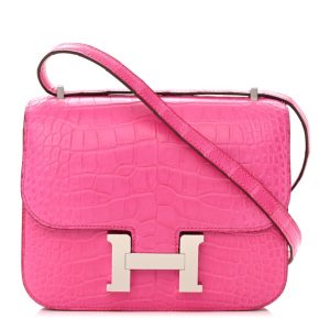 Hermès Constance  18 Rose Shocking 5R Alligator Matt Y