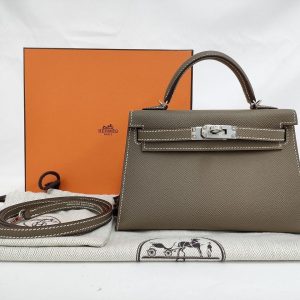 Hermès Kelly Sellier 20 Etoupe  18 Epsom B