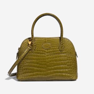 Hermès Bolide  27 Vert Anis 66 Porosus Crocodile Shiny 1994 X