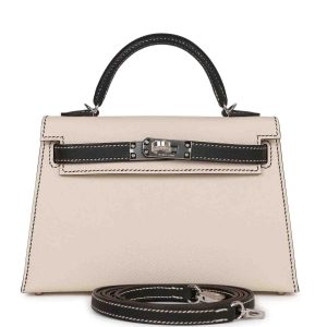 Hermès Kelly Sellier & HSS 20 Black 89, Craie  10 Epsom U
