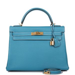 Hermès Kelly  28 Blue Jean  75 Togo W