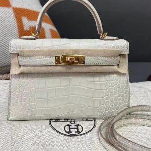 Hermès Kelly  20 Beton 8L Alligator Matt 2023 B