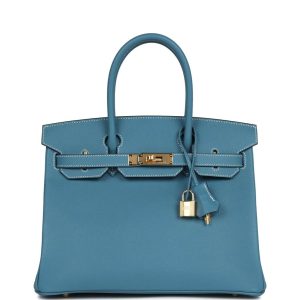 Hermès Birkin  30 Blue Jean  75 Epsom W