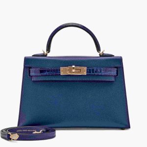 Hermès Kelly Touch 20 Blue Saphir T7 Alligator Matt, Madame 2023 B