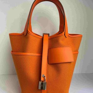 Hermès Picotin Cargo 18 Orange H 93 Swift, Toile 2023 U