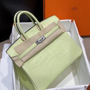 Hermès Birkin  25 Jaune Bourgeon R9 Alligator Matt U