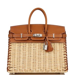 Hermès Birkin Picnic 25 Fauve 34 Barenia, Wicker 2023 B