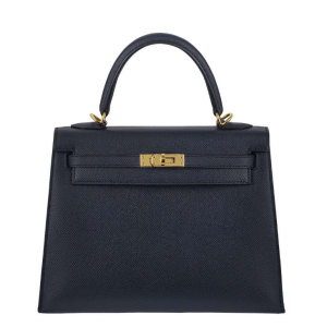 Hermès Kelly Sellier 25 Blue Indigo 76 Epsom W