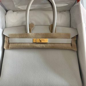 Hermès Birkin  30 Gris Pale M4 Togo B