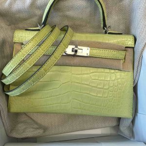 Hermès Kelly  20 Jaune Bourgeon R9 Alligator Matt H