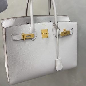 Hermès Birkin Sellier 30 Gris Pale M4 Epsom B