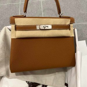 Hermès Kelly  28 Gold 37 Togo W
