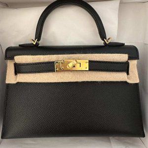 Hermès Kelly Sellier 20 Black 89 Epsom 2023 B