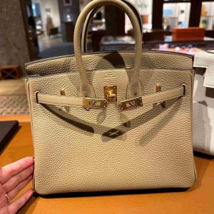 Hermès Birkin  25 Beige Marfa 8Q Togo W