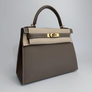 Hermès Kelly Sellier 28 Etoupe  18 Epsom D