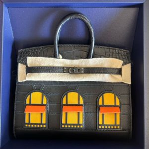 Hermès Birkin Faubourg 20 Black 89 Alligator Matt B