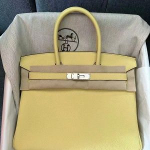 Hermès Birkin  30 Jaune Poussin 1Z Togo 2024 B