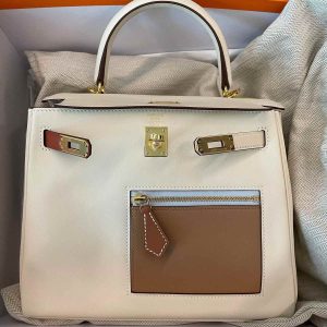 Hermès Kelly Colormatic 25 Chai 0M, Lime 9R, Mauve Sylvestre X9, Nata I2 Swift 2023 B