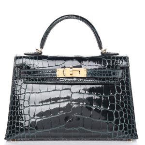 Hermès Kelly  20 Vert Cypres 6O Alligator Shiny 2024 B