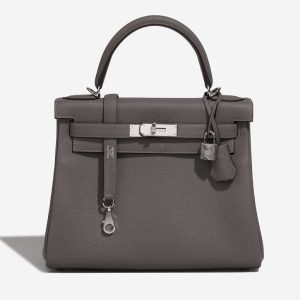 Hermès Kelly  28 Gris Meyer 0L Togo B