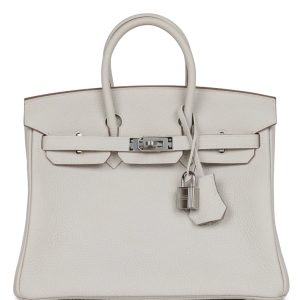 Hermès Birkin  25 Gris Pale M4 Togo W