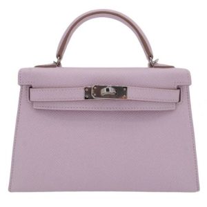 Hermès Kelly Sellier 20 Mauve Pale 09 Epsom W