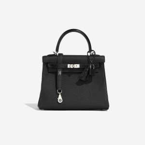 Hermès Kelly Touch 25 Black 89 Lizard, Togo 2024 B