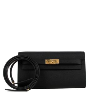 Hermès Kelly Sellier & To Go Black 89 Epsom 2023