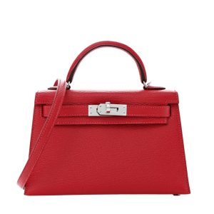 Hermès Kelly Verso 20 Rouge Casaque Q5 Chevre Myzore 2024 B