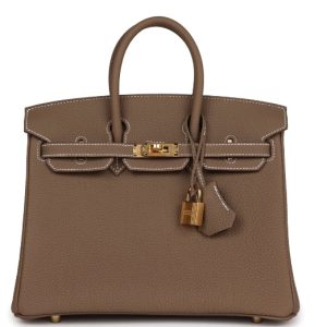 Hermès Birkin  25 Etoupe  18 Togo W