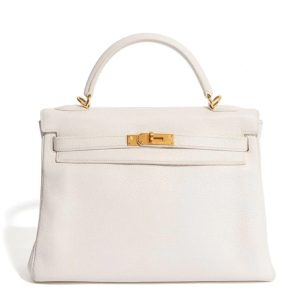 Hermès Kelly  32 White 01 Clemence L