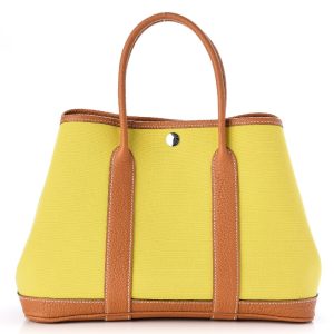 Hermès Garden Party  30 Lime 9R, Toffee 1H Negonda, Toile B