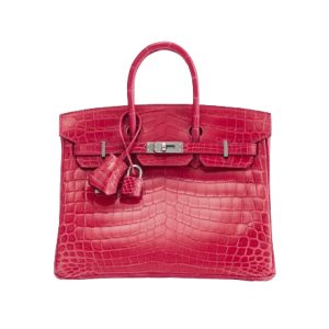 Hermès Birkin  25 Rose Extreme I6 Niloticus Crocodile Shiny A