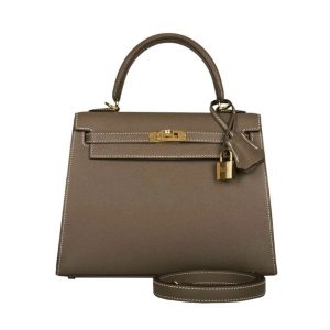 Hermès Kelly Sellier 25 Ecorce  4C Epsom B