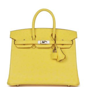 Hermès Birkin  25 Jaune Citron 9N Ostrich B
