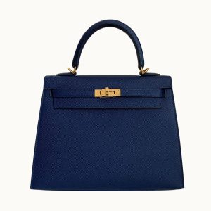 Hermès Kelly Sellier 28 Blue de Malte 7L Epsom 2019 D