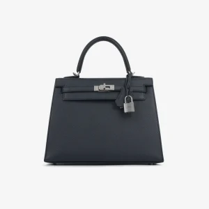 Hermès Kelly Sellier 25 Blue Indigo 76 Epsom 2024 W